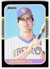 1987 Donruss #495 Jim Adduci - EX
