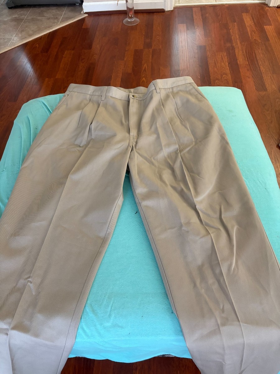 Timber Creek by Wrangler Men's Khaki Pleated Pant Casual- 38X30