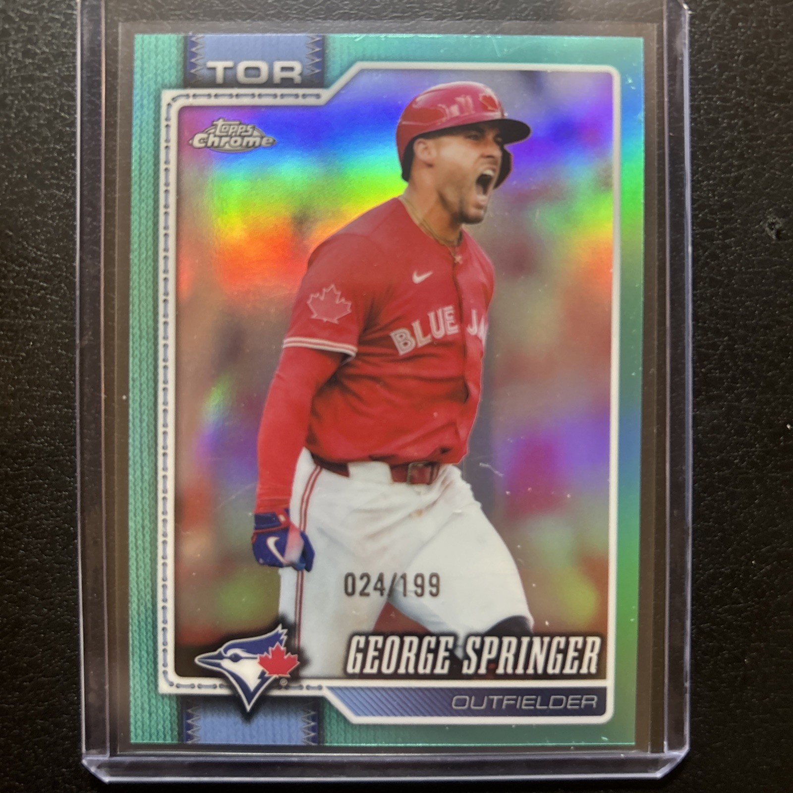 2026 Topps Chrome George Springer #253 Aqua Refractor 24/199