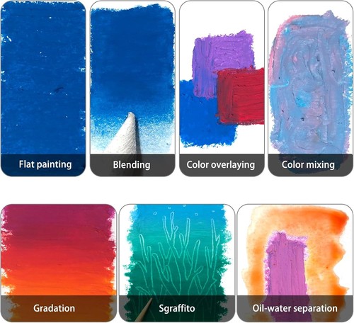 Juego de pasteles al óleo profesionales - 50 colores suaves para artistas y estudiantes - Imagen 5 de 5