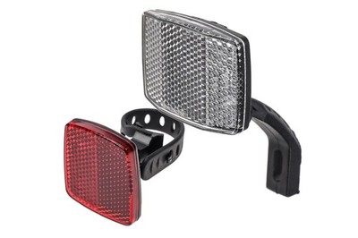 Fahrrad Reflektoren Set Front Rück Strahler Z-Flex Evo StVZO zugelassen rot weiß