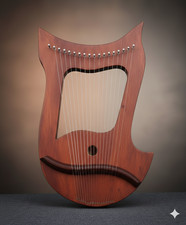 Rosewood Lyre Harps Irish Medieval Lyre Harp 18 Strings Pentatonic Celtic Lyre