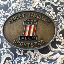 VTG Harley Davidson XLCH Sportster Motorcycle Belt Buckle 60's/70's