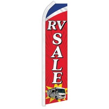 RV Sale Red Swooper Flutter Advertising Feather Flag RV Sales Flag