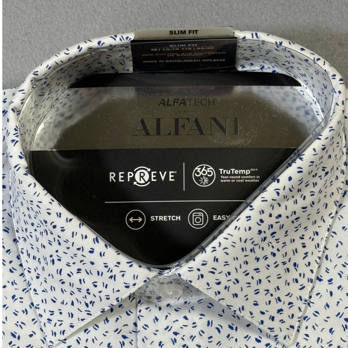 alfani men's slim-fit dress shirt reviews Alfani Men's Slim Fit 4-Way Stretch Dress Shirt, Created for Macy's
