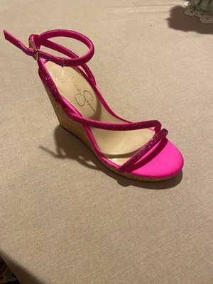 Jessica Simpson JS   Tenley wedge shoe hot pink size 6.5