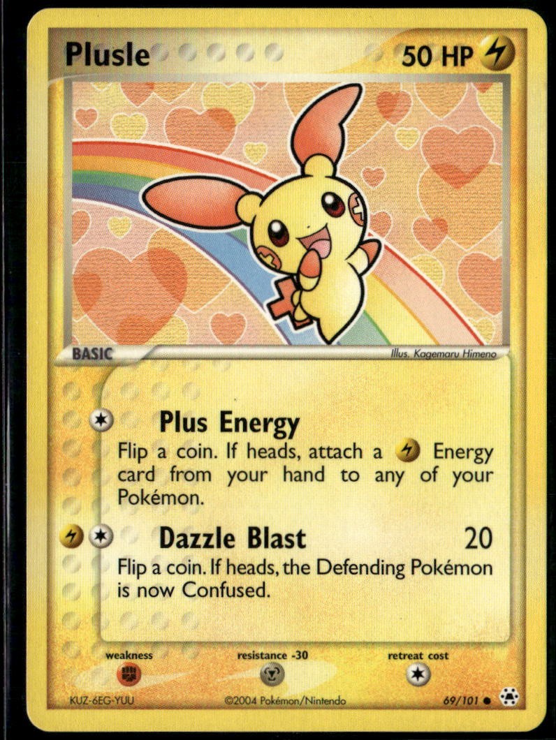 Plusle 69/101 Common Hidden Legends NM Pokemon Card