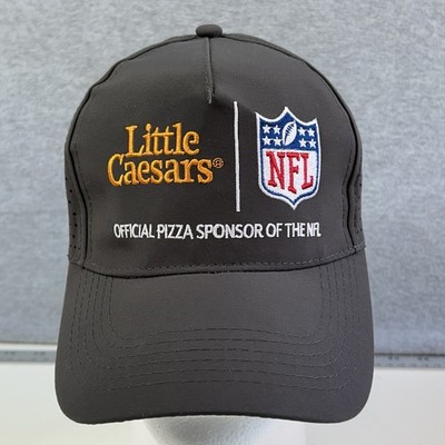 NFL Football Little Caesars Employee Hat Cap Adjust Crew Staff Gray Embroidered