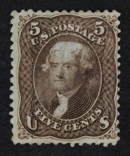 CKStamps: US Stamps Collection Scott#76 5c Jeffeson Unused Regum