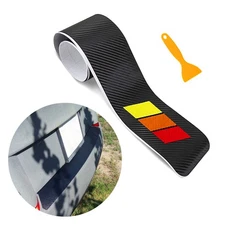 Tri-Color Rear Bumper Rubber Pad Kit Guard Plate Sill Trunk Protector Trim Cover