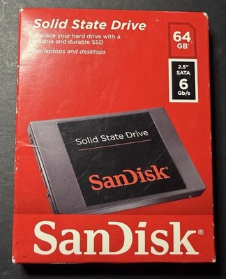 GENUINE SANDISK Internal SSD Solid State Drive 64GB SDSSDP-064G 2.5'' SATA 6Gb/s