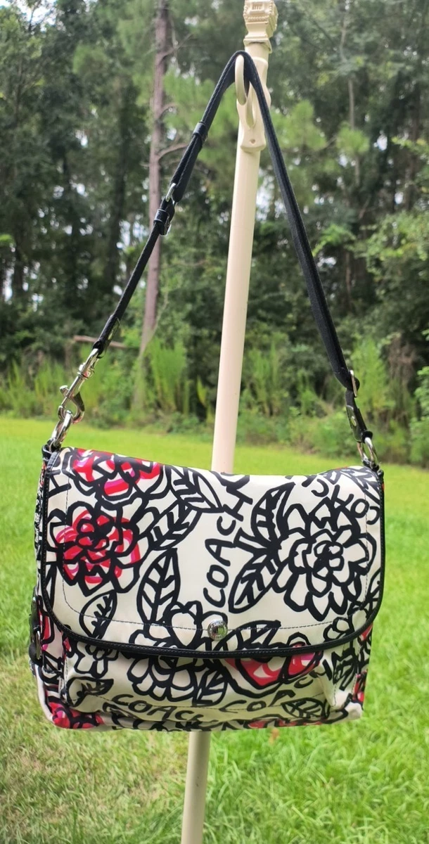 希少　COACH コーチ フローラル　ハワイアン　メッセンジャー　グレー　水色 Coach Floral Messenger Bags Bags & Handbags for Women for sale | eBay