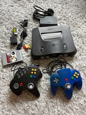 Nintendo 64 Console + 2 x Controllers + AV Cable + Game, Tested, Full N64 Set Up