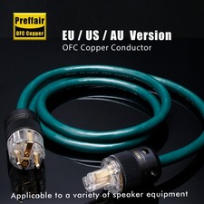 12AWG HiFi Power Cable 4N OFC Supply Mains Cord for Speakers Amplifier CD Player