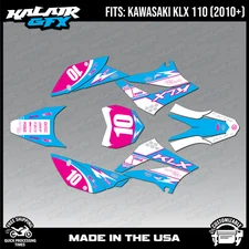 Graphics Kit for Kawasaki  KLX110, KLX110R, KXL110RL (2010-2024) Speed-Magenta