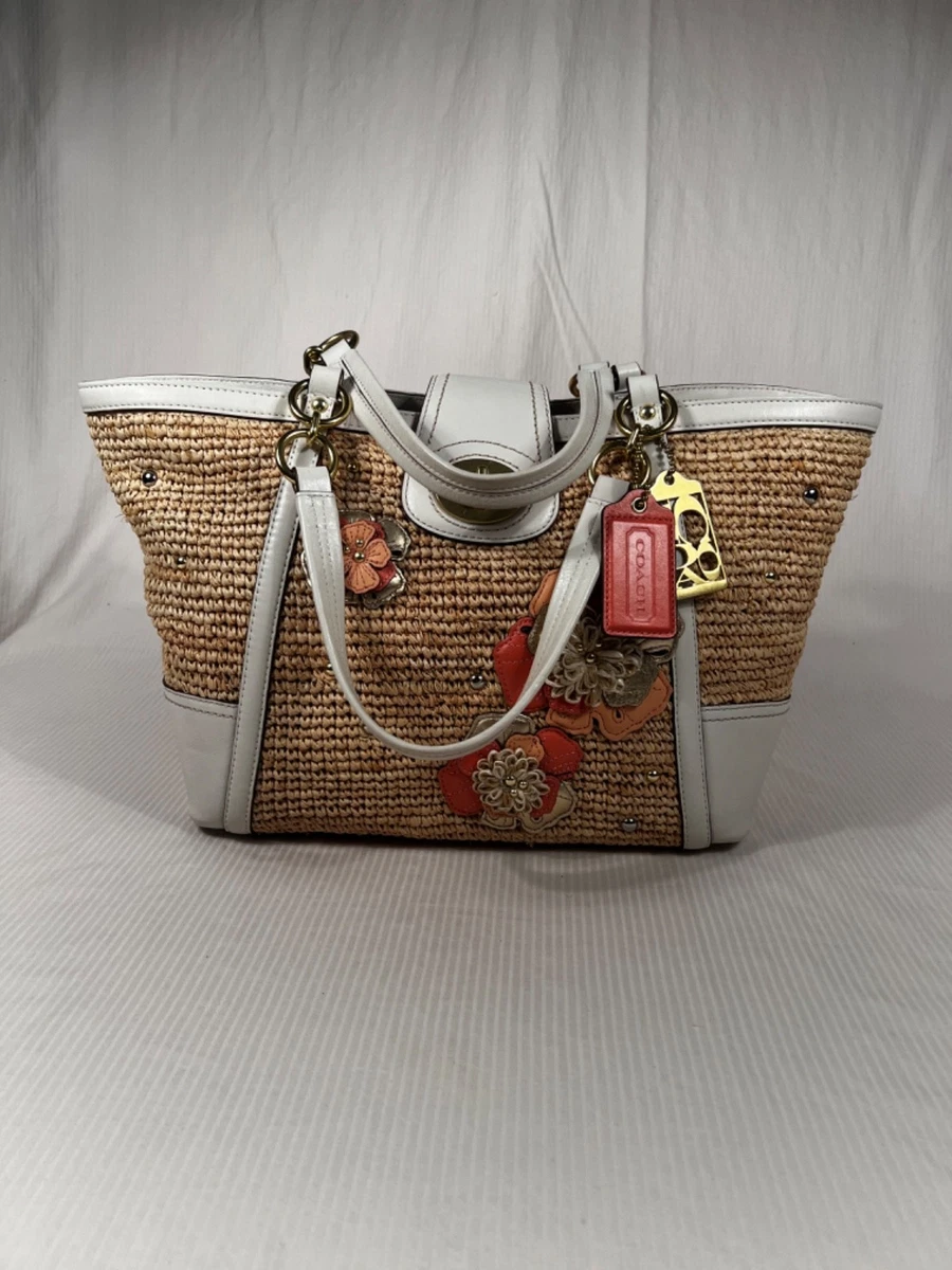 Coach Floral Bags & for Straw Exterior Women for sale | eBay