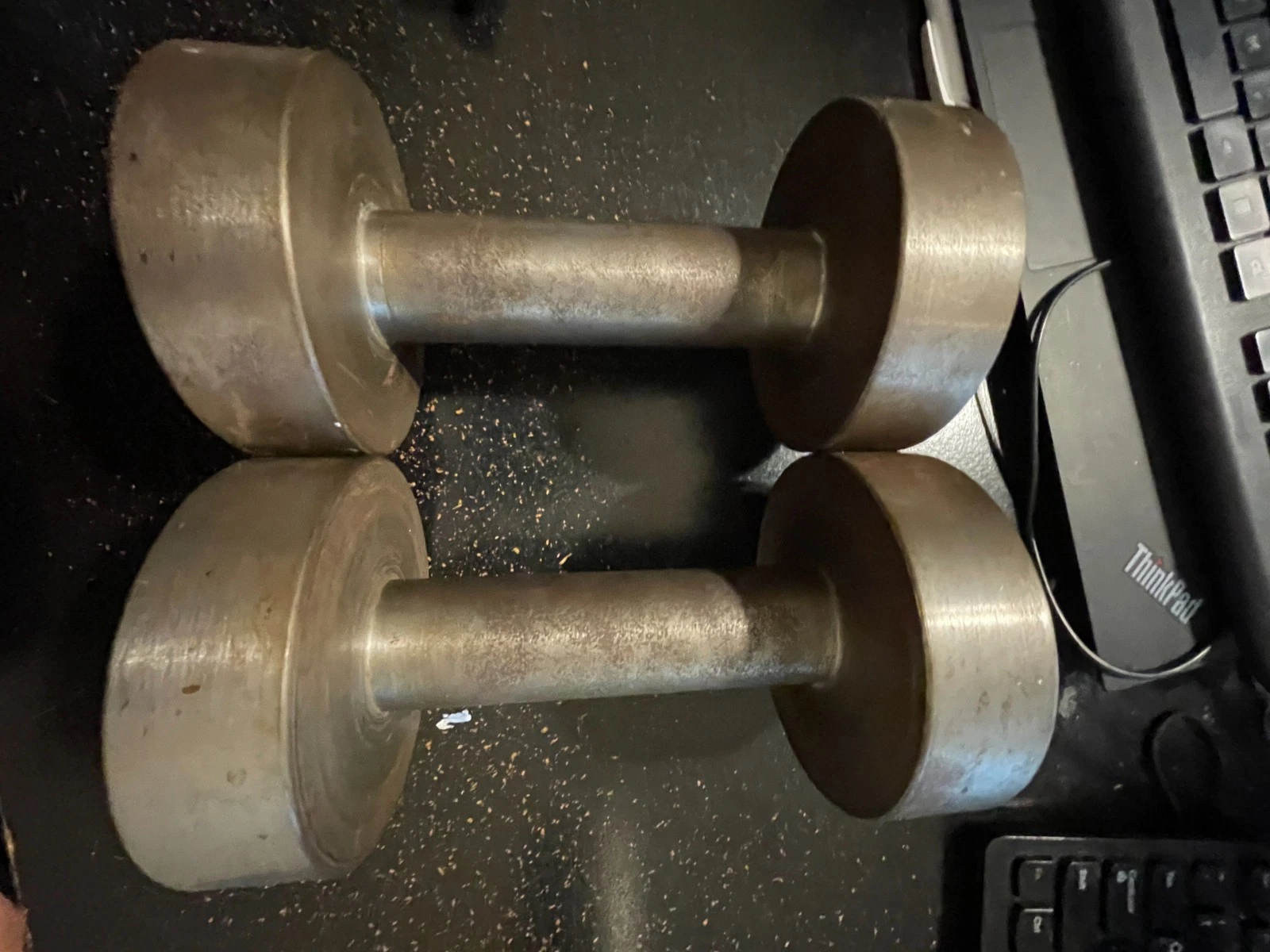 Vintage Steel Matching 11 12 Lbs Dumbbells Weights