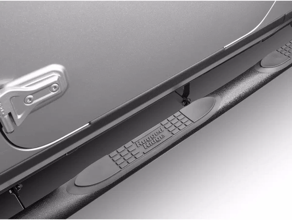 Rugged Ridge 3" Tube Side Steps Textured Black Round 11591.02 Fits 1976-1986 CJ Foto 4 de 4