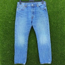 VTG Levis 501 Jeans Mens 36x32 Straight Leg Button Fly Medium Stone Wash Denim