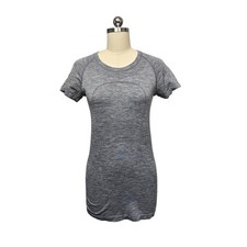 Lululemon Swiftly Tech Short Sleeve Womens 8 Heathered Gray Workout Top Shirt