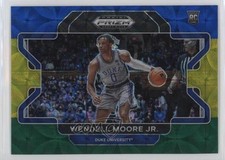 2022 Prizm Draft Picks Choice Blue Yellow & Green Variation Wendell Moore Jr 5ub