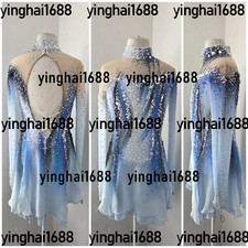 New figure skating dress Y0095---Blue gradient