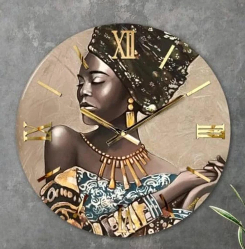 Orologio Da Parete, Soggiorno, Cucina, Moderno,Effetto Marmo, Base Legno, Lavora - Immagine 3 di 4