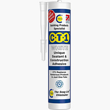 X3 CT1 White Sealant & Construction Adhesive Cartridge Tube (C-T1)