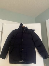 Gap Kids Navy Warmest Hooded Fleece Lined Down Parka Puffer Coat Jacket M 8