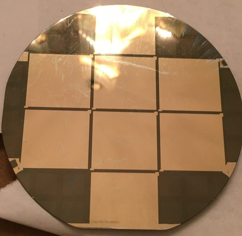 4" Gold IBM? Silicon Wafer 1980s Extremely Rare Vintage CPU Chip