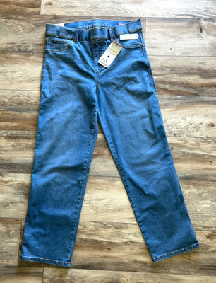 NWT Goria Vanderbilt Shape effect high rise straight leg slip-on jeans 16W