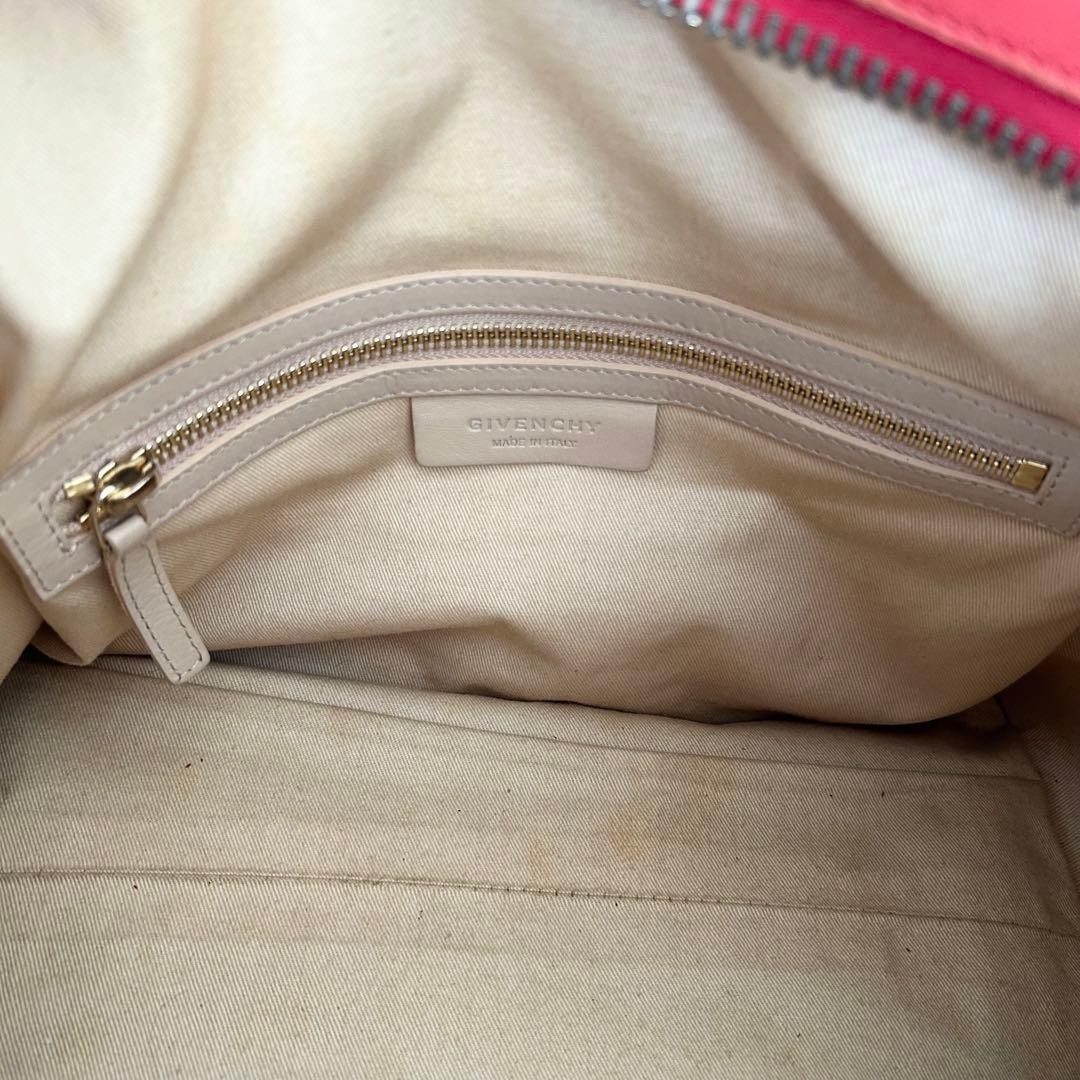 GIVENCHY Lucrezia Quilted Leather Shoulder Bag Red Used Authentic thumbnail 13