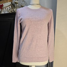 J Crew Teddie Pink Purple Wool Blend Pullover Sweater Crew Neck size S. 50