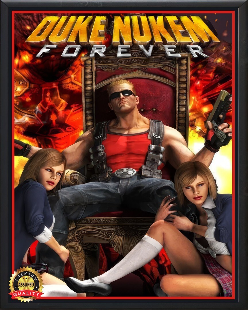 Duke Nukem - Forever - XBox 360 - Rare - Metal Sign 11 x 14