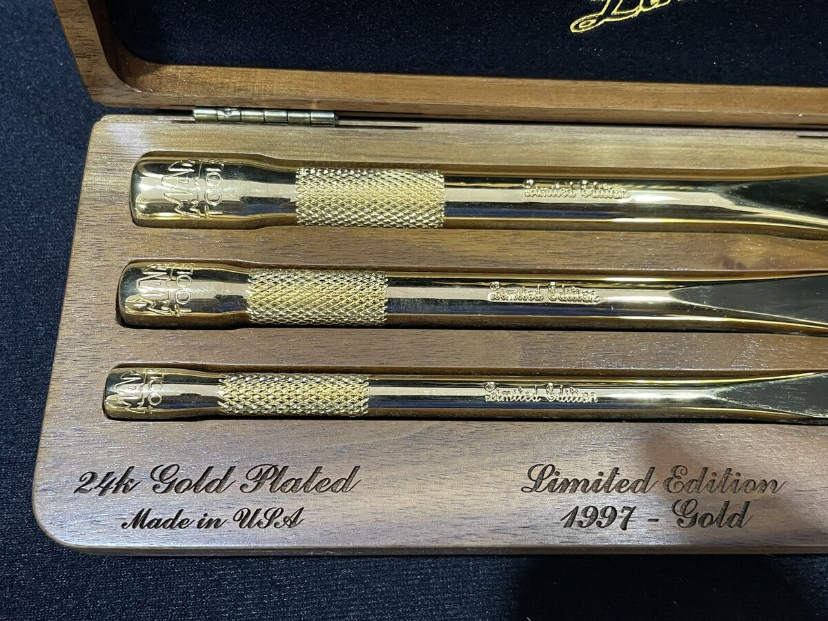 MAC TOOLS 1997 Limited Edition 24k Gold Plated 3 pc Chisel MAC TOOLS 1997 Limited Edition 24k Gold Plated 3 pc Chisel