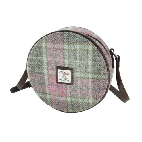 Glen Appin Bannock Small Harris Tweed Round Shoulder Bag choice of colours - Picture 29 of 33