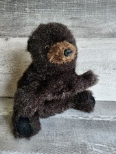 Folkmanis Furry Folk Black Bear Cub Stuffed Plush Hand Puppet 12 Vintage USA