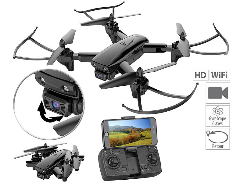 Quadricoptère pliable caméra HD GH-35.fpv pour réussir vos vidéos aériennes