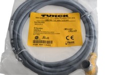NEW Turck WK 4.5T-2 Cordset, Right-Angle M12 Female to Cut-end, Gray, 5 cond, 2 