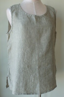 FLAX  Designs   Linen Tank   1G   & 2G     NWT  Sunny Tank  GREEN TEA