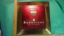 Budweiser King of Beers Vintage c1954-5 Copper & Enamel  PUB ADVERTISING SIGN