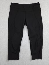 Athleta Crop Leggings Women's Size Medium M Black Sonar Mesh Crop Legging