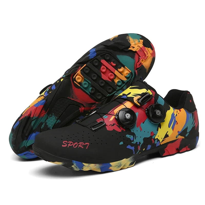 Zapatos de ciclismo autobloqueantes para hombre MTB todoterreno ciclismo zapatillas triatlón carreras Foto 2 de 4