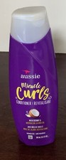 Aussie Miracle Curls Conditioner W Coconut  Jojoba Oil Paraben Free, 12.1 Fl Oz