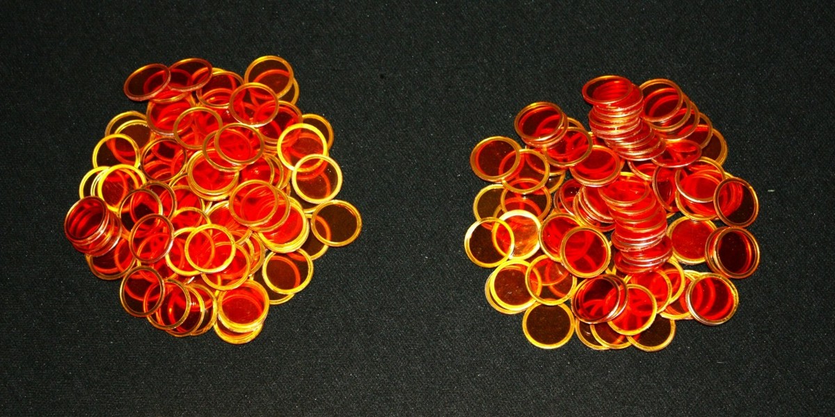 Bingo Con 200 Chip Bacchetta Magnetica Rossa Per Bingo + 200 Gettoni