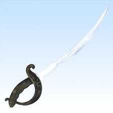 Säbel für Piraten gold 53cm Schwert Piratenschwert Piratensäbel Waffe Fasching