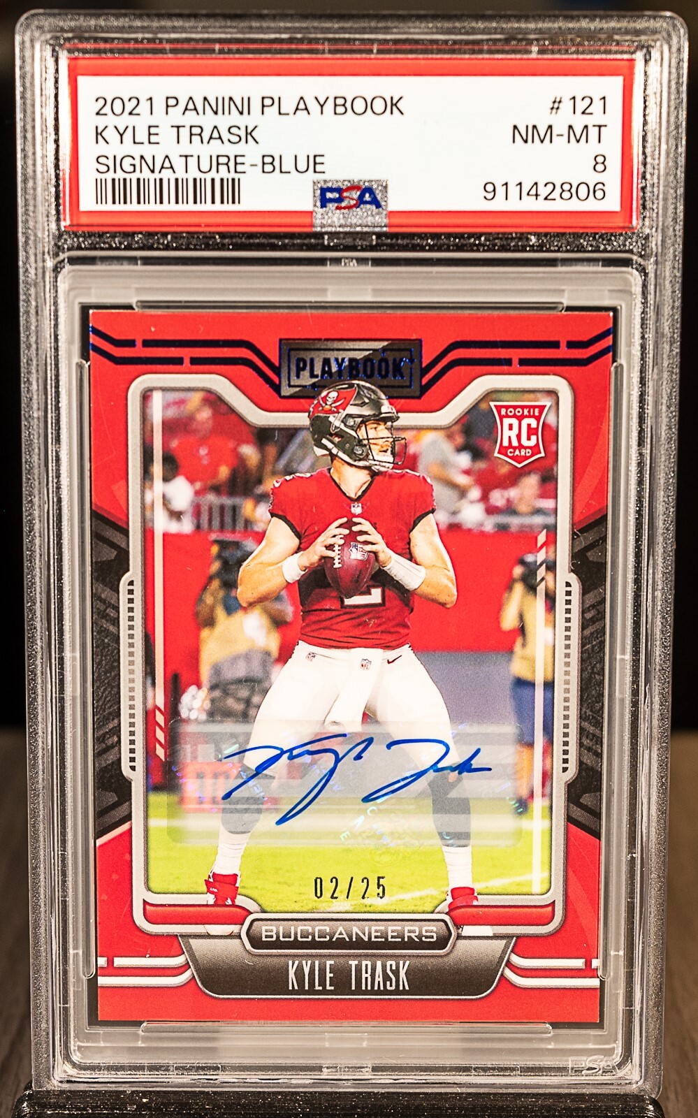 Kyle Trask Panini Playbook #121 Signature-Blue