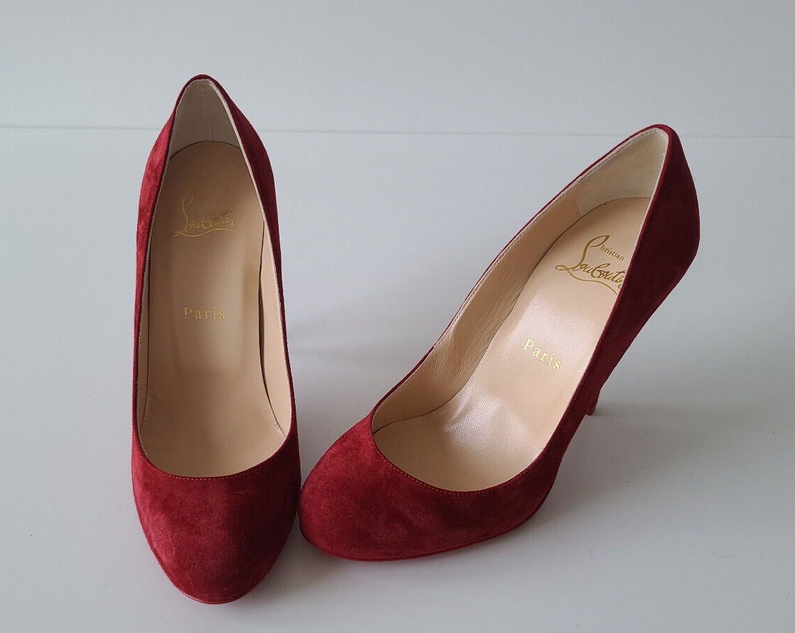 NEW Christian Louboutin Dark Red Suede Pumps 37 Pigalle So NEW Christian Louboutin Dark Red Suede Pumps 37 Pigalle So