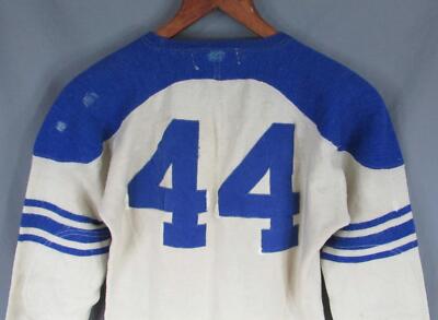 40s~ USA製 Vintage Football Cotton Jersey Vintage 1940s Media High School Wool Football Uniform Jersey #44