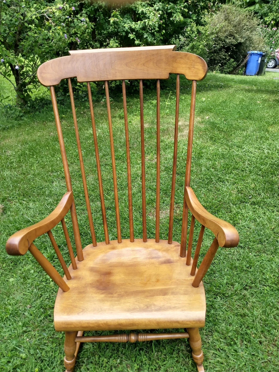 Vintage S. Bent Bros Solid Maple Rocker Curved Back PICK UP ONLY Rocking Chair